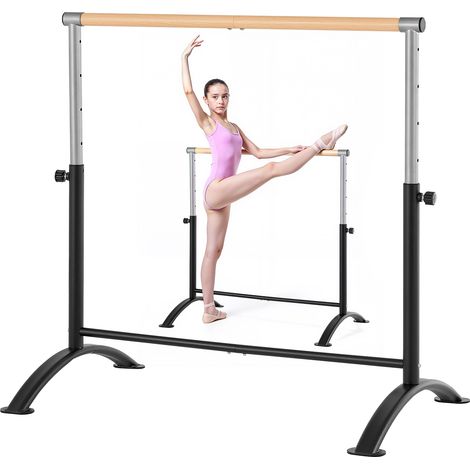 VEVOR Barre a ballet pour la maison, barre de danse portable et autoportante en acier au carbone, equipement de fitness anti-oscillation reglable en hauteur, pour entrainement deequilibre et Pilates