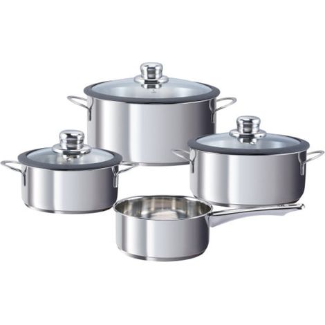 Set di pentole in acciaio inox SSW Grape da 7 pezzi (1/2)