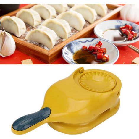 Outil pour faire des raviolis sans effort, presse à pâte à raviolis, machine à faire des brioches vapeur, usage cuisine et maison, presse à raviolis, jaune (1/5)