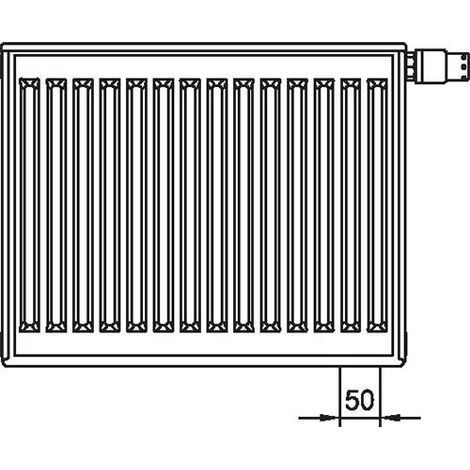 Kermi Profil Ventilheizkörper Typ 11 400x400mm Ventilposition rechts FTV110400401R1K (1/4)