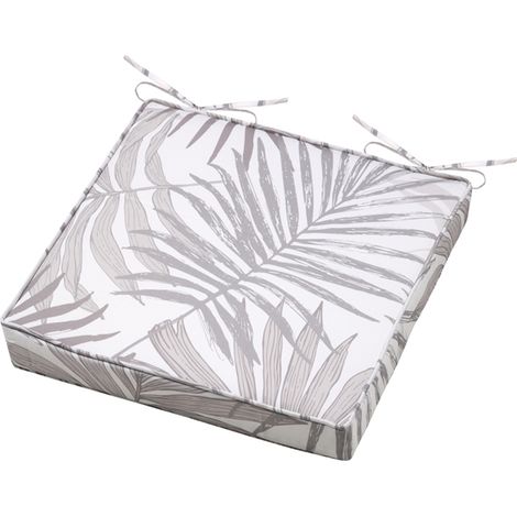 Galette de chaise feuillage Naturel 40x40 cm