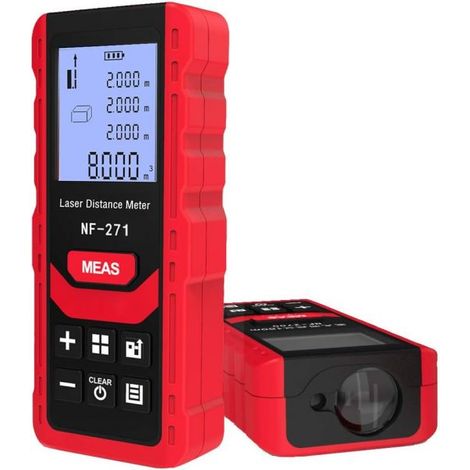Metro Laser Telemetro Laser Silenzioso Display LCD Misura Distanza 50M/165ft (1/5)