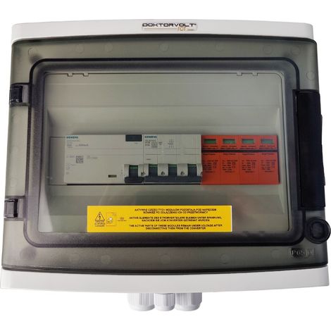 Doktorvolt Solar Anschlusskasten AC SIEMENS 3P B16A 25A 300mA Photovoltaik Überspannungsschutz T2 0744 (1/5)