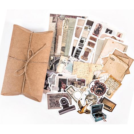 Retro-Scrapbook-Sticker, dekorative Vintage-Scrapbooking-Sticker für Journaling, Fotoalben, 30 Blatt (1/5)