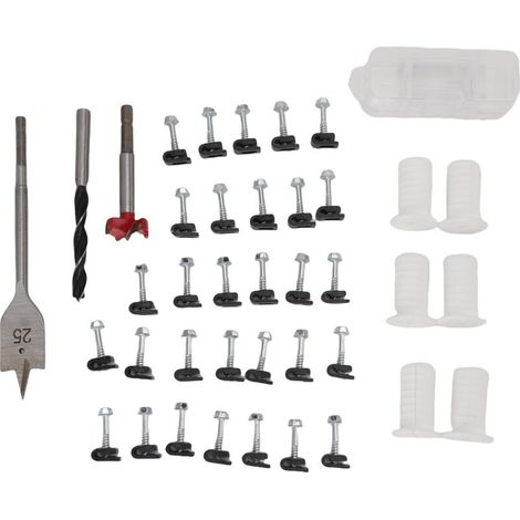 Kit de routage de câbles, clips de fil, œillets de 1 pouce et forets 5/16, kit d'installation de câblage mural, blanc. (1/5)