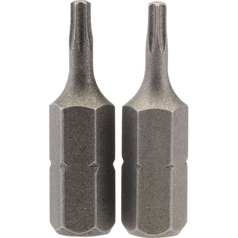 Draper 2-Piece 25mm T8 Security Torx® (TX-STAR®) E-Shank Insert Bits – 1/4" Hex Drive (1/5)
