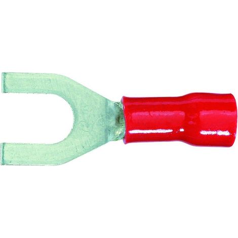 Cosse fourche - 0.5 - 1.5 mm² - M6 - rouge - KLAUKE