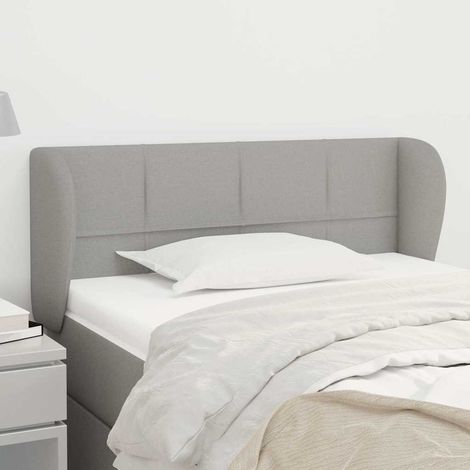 vidaXL Cabecero de tela gris claro 83x23x78/88 cm (1/5)