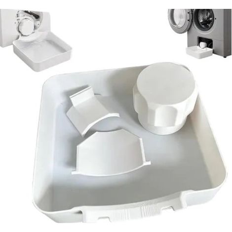 Bandeja de goteo para lavadora, Juego de 4 piezas (bandeja de agua + impulsor universal + tuerca + impulsor Samsung), 17,8 × 17,8 cm, Universal (1/5)