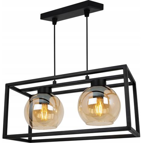 LÁMPARA COLGANTE ELEGANTE JAULA BOLA DE CRISTAL MIEL (1/5)