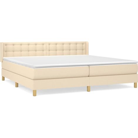 Maison Exclusive - Boxspringbett mit Matratze Creme 180x200 cm St