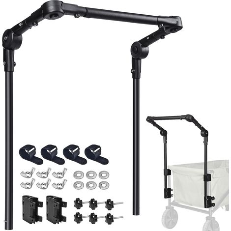 Poignée réglable et Pliable pour Chariot Rond/carré, avec Bandes Scratch  Accessoire de remplacement réglable et pliable pour poussette-chariot, adapté au camping, aux poussettes et à la plage (1/5)