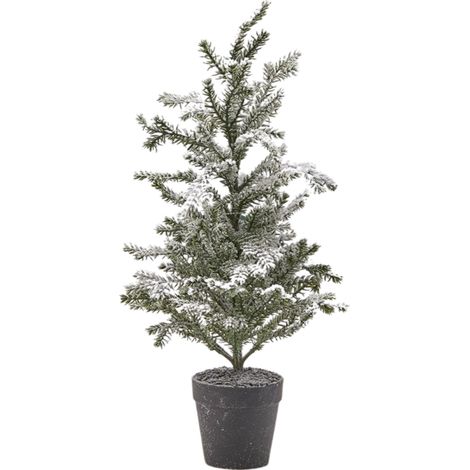 Pino di Natale "West" rami innevati con vaso in PE Effetto Real Touch h 48 cm -48 cm