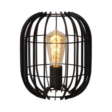 Lampada da tavolo Lucide Reda nera metallo E27 40W 26cm
