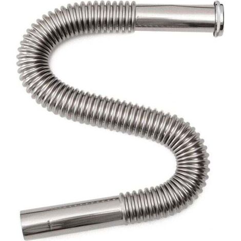 Flexibler Siphon aus Edelstahl, flexibles Abflussrohr für Waschbecken, Badezimmer, Küche, Wasserschlauch (1/4)