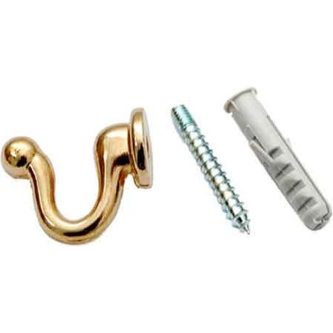 GANCETTO PER TENDAGGI PESANTE 48 mm - Oro - blister 2 pezzi