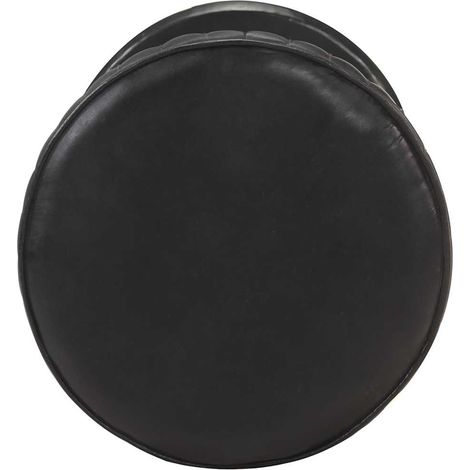 Maison Exclusive - Barhocker Schwarz Echtleder (1/5)