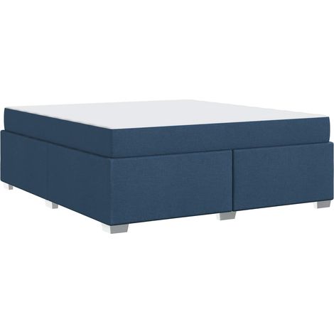 Maison Exclusive - Bettrahmen mit Matratze Blau 180 x 200 cm Stof
