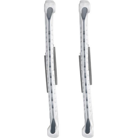1 paire de protège-lames de patins à glace en plastique pour sol en béton dur (blanc) (1/5)