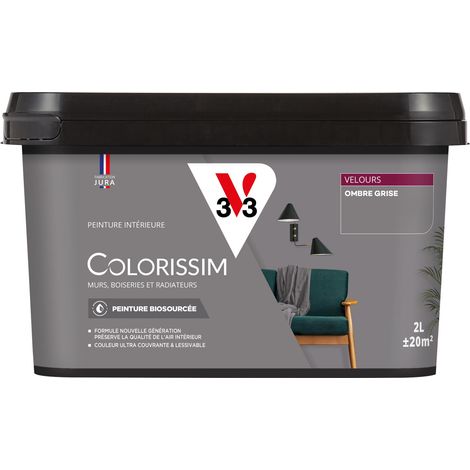 Peinture murale intérieure Colorissim® V33 Ombré grisé Velours 2L