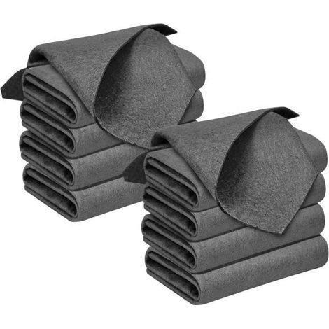 Panni per la pulizia 30x30 cm, confezione da 10 panni magici in microfibra spessa e riutilizzabili per finestre, specchi, auto e cucine. (1/4)
