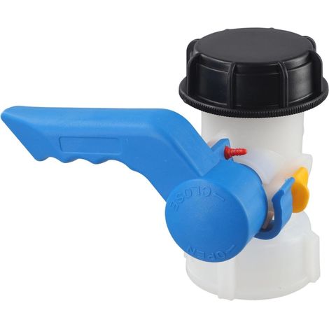 Robinet de Vidange pour ibc S60x6 Filetage Grossier Plastique Filetage S60x6 grossier, compatibilité pour ibc totale, plastique pour robuste, usage extérieur, contrôle précis (1/5)