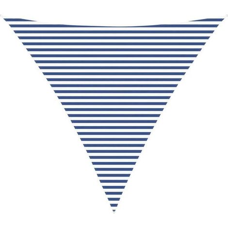 Voile d'ombrage bleue et blanche, 5 x 5 x 5 mètres, 100% polyester Oxford. (1/5)
