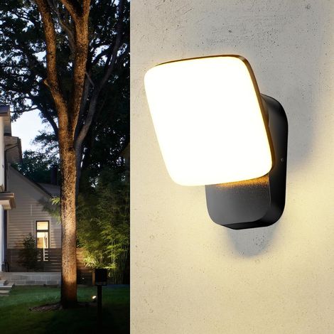 Applique Murale Exterieur LED Eclairage Exterieur - étanche IP65 Interieur 3000K Lampe Murale avec Pivotant à 360° Aluminium Panneau LED pour Terrasse Entrée Jardin Garage (1/5)