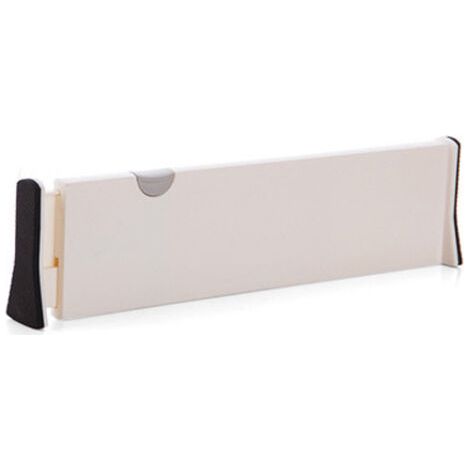 Separateur tiroirs organisateur, ensemble de 2 séparateurs de tiroir réglables pour vanité, salle de bain, cuisine, bureau, White (1/5)