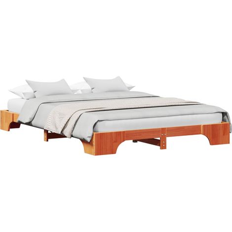 Maison Exclusive - Estructura de cama Marrón cera 150 x 200 cm (1/5)