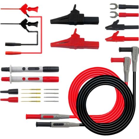 Kit di puntali di prova, cavo impilabile per multimetro elettronico, puntali per multimetro digitale Fluke P1300D -Crezuo