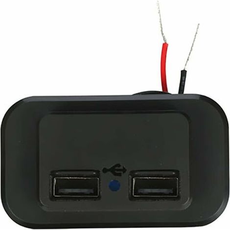Double prise de chargeur de voiture USB 12 V 24 V 3,1 A pour moto, camping-car, camion, VTT, bateau, voiture, camping-car, câble d'extension USB C, chargeur de voiture universel pour téléphone (1/4)