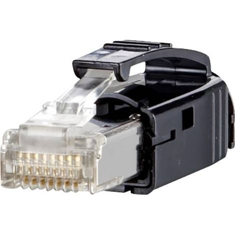 Metz Connect Fiche RJ45 noire Cat.6 classe EA 1401505012-E mâle noir 1 pc(s)