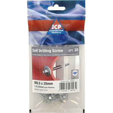 Jcp Fixings Metalfix Self-Drilling Screws 5.5 x 38mm - Box of 100 (1/2)