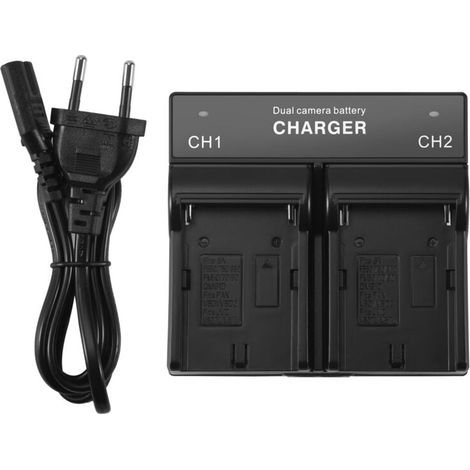 Dual Channel Battery Charger NP F970 F750 F960 QM91D FM50 FM500H FM55H Compatible (1/4)