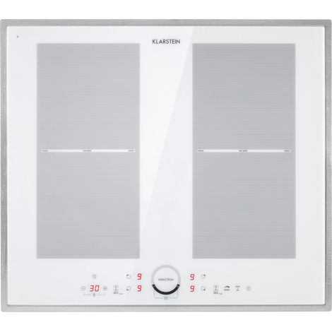 Klarstein – Plaque induction 7000W – 4 zones de cuisson – VarioHeating pour flexibilité – Écran tactile SenseControl – Minuterie programmable 99 min