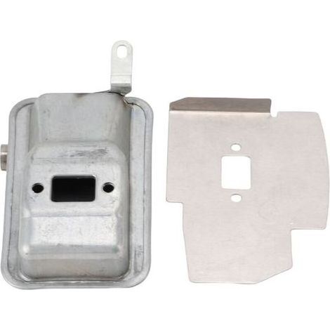 FENOPLASTICAKit Silencieux Échappement pour Tondeuse à Gazon avec Pare-Flammes et Déflecteur - Compatible Modèles Spécifiques-KZQ (1/5)