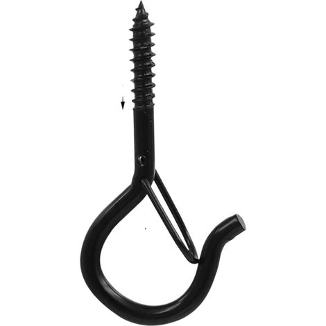 100 crochets plafond - noir - pour suspension et décoration (1/5)