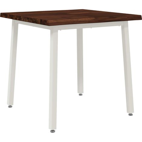 Live Edge Dining Table 60 x 55 x 75 cm Solid Acacia Wood vidaXL