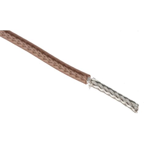 Câble coaxial RG316 RS PRO, Marron, Eca ( Prix pour Bobine de 25 Mètres )
