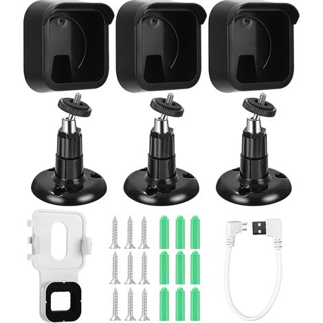 Lot de 3 Support Caméra Extérieur Support de Montage Mural pour Caméra avec Boîtier de Protection Support Camera pour Système de Caméra de Sécurité Blink (1/5)