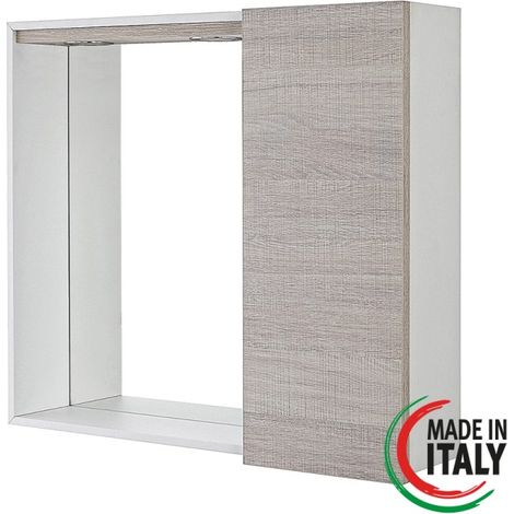 SPECCHIERA CON CASSA IN NOBILITATO RIVESTITO IN PVC (1/9)