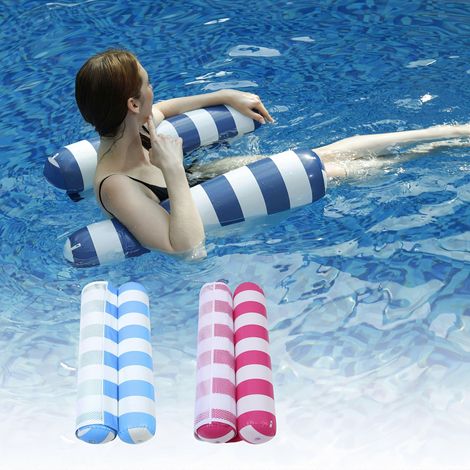 Cama flotante inflable (paquete de 2), hamaca tumbona 4 en 1 para piscina, lago o playa. (1/5)