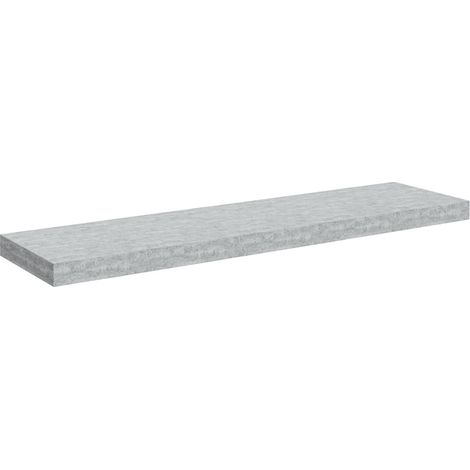 Étagère murale flottante Gris béton 90x23,5x3,8 cm MDF (1/5)