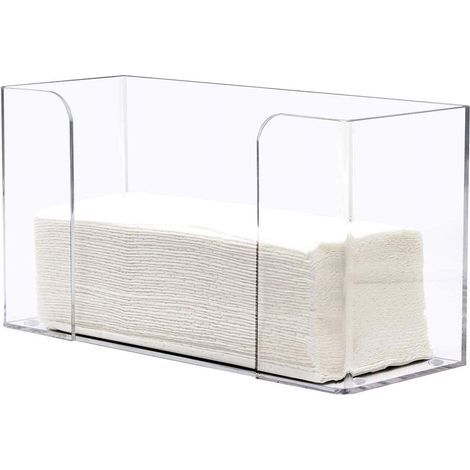 1 Dispensador de toallas de papel, acrílico transparente, compatible con dispensadores de plegado en Z y en C, para cocina, baño y oficina. (1/5)