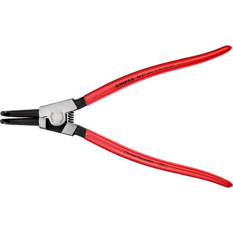 Knipex Pinza per Anelli di Sicurezza per Anelli di Sicurezza Esterni Su Alberi Bonderizzata Nera, Rivestiti in Resina Sintetica 320 Mm (Confezione Self-Service/Blister) 46 11 A4 Sb