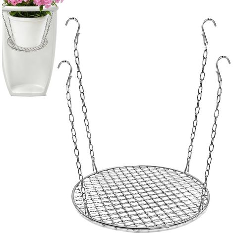 Supporto per piante sospese, gancio regolabile con catena, supporto per piante in vaso con 4 ganci, adatto per serre, verande e terrazze. (1/5)