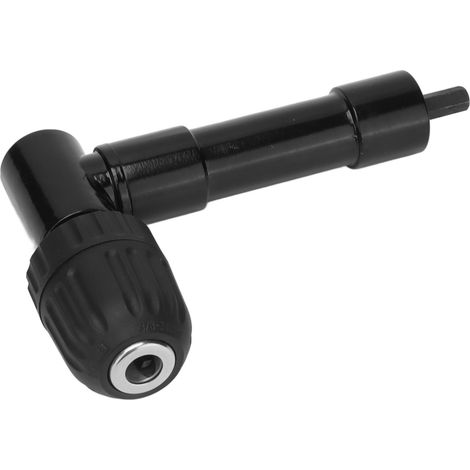 Adaptateur pour perceuse sans fil 90° poignée coudée mandrin 3 mors serrage manuel carbure 0.8-10mm hex 8mm 1500 tr/min 25N·m (1/5)