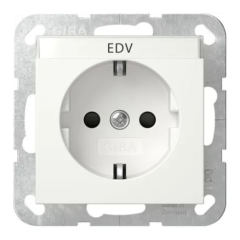 Gira SCHUKO-Steckd. BSF + SP System 55 Reinweiß m [446227], 4462 27
