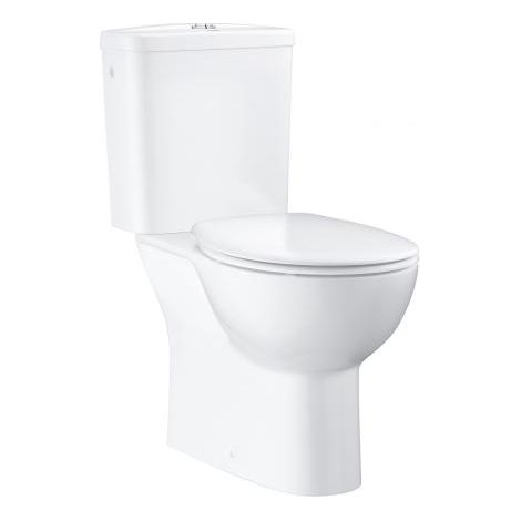 Grohe Bau Ceramic - Set - Stand-WC-Kombination mit Spülkasten + WC-Sitz SoftClose, Rimless, Alpinweiß 39346000 (1/6)